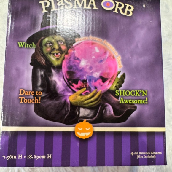NIB Mysterious Plasma Orb Grim Reaper Static Lighted Magic Halloween Decoration - Picture 4 of 4